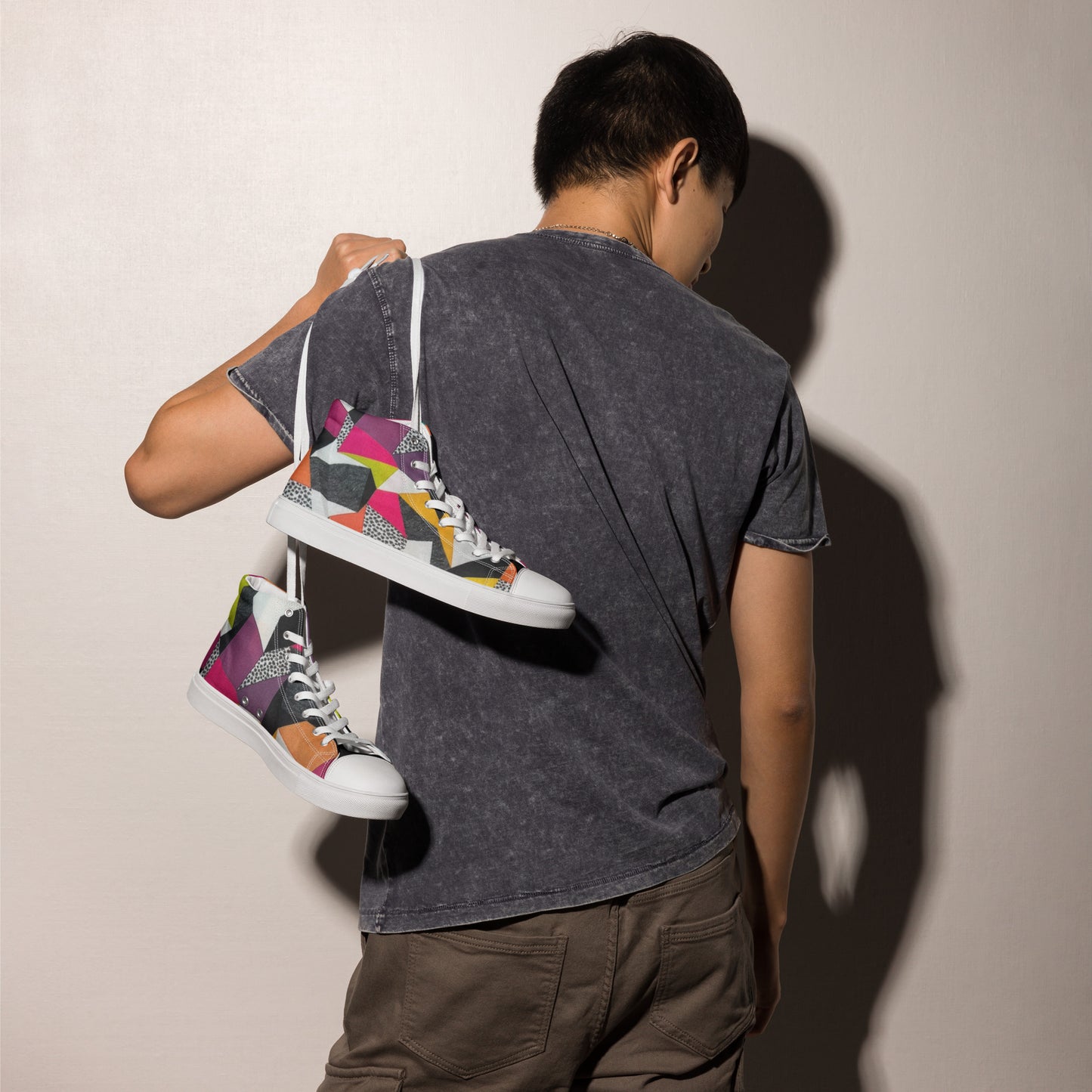 Men’s High Top Geometric Shoes