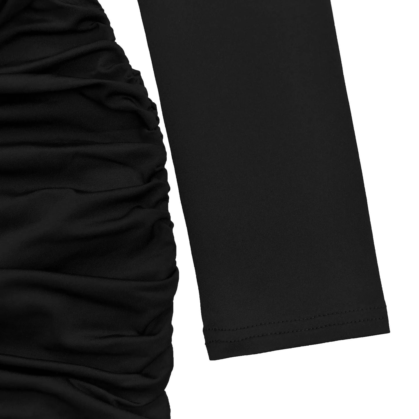 Sexy Deep V Neck Long Sleeve Cut Out Mini Dress With Long Streamers