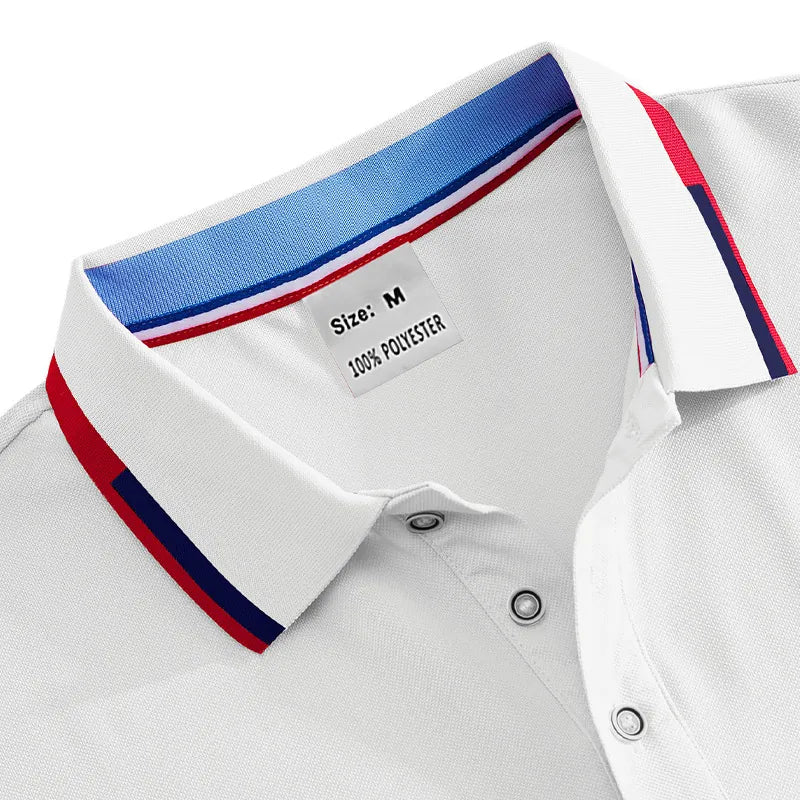 Men Polo Shirt Short Sleeve Breathable Polyester Quick Dry