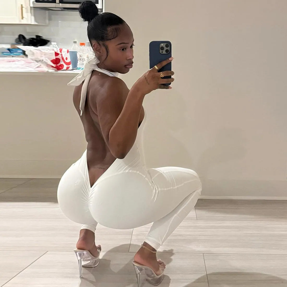 Women Sexy Halter Backless Jumpsuit