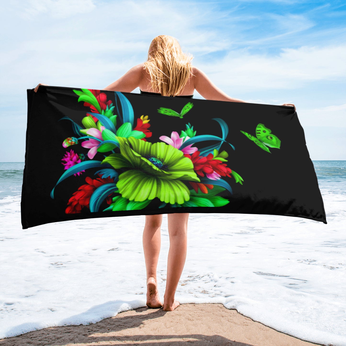 Colorful Flower Towel