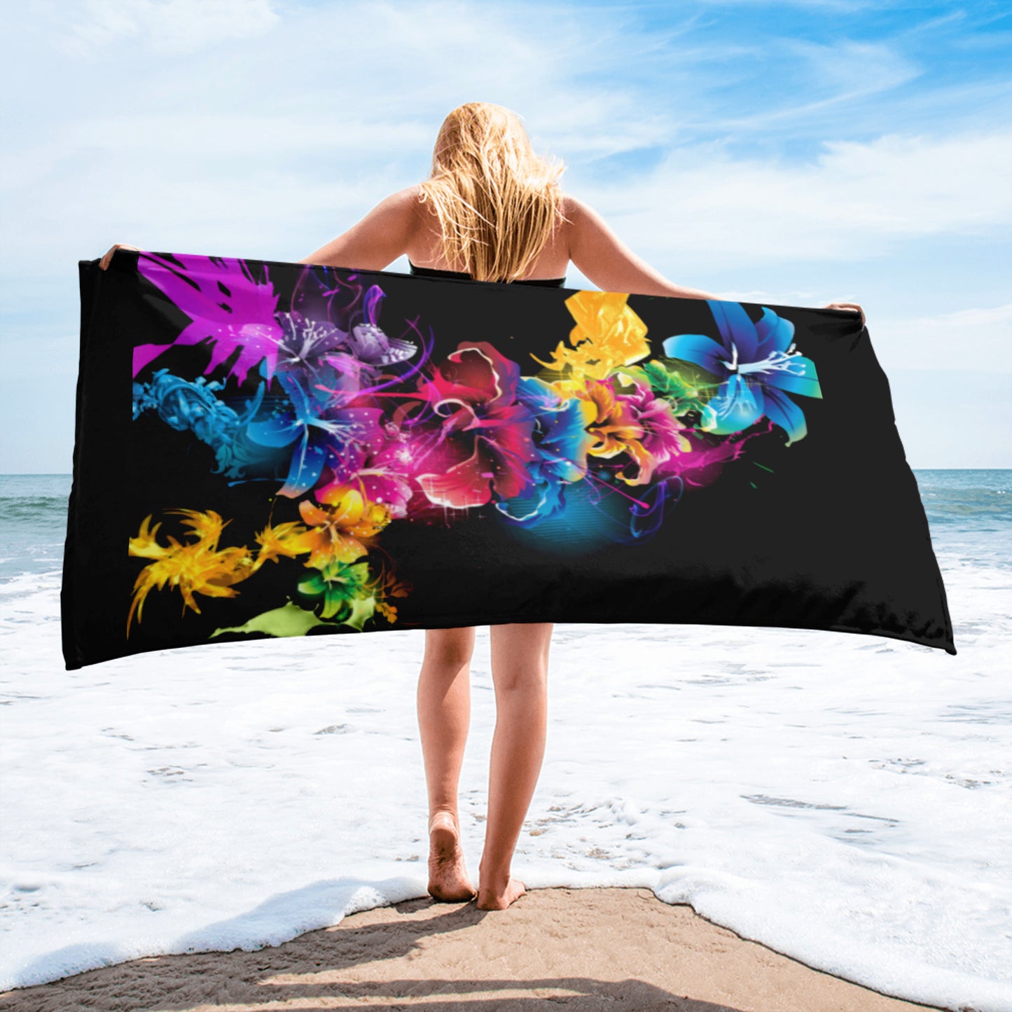 Abstract Flower Towel