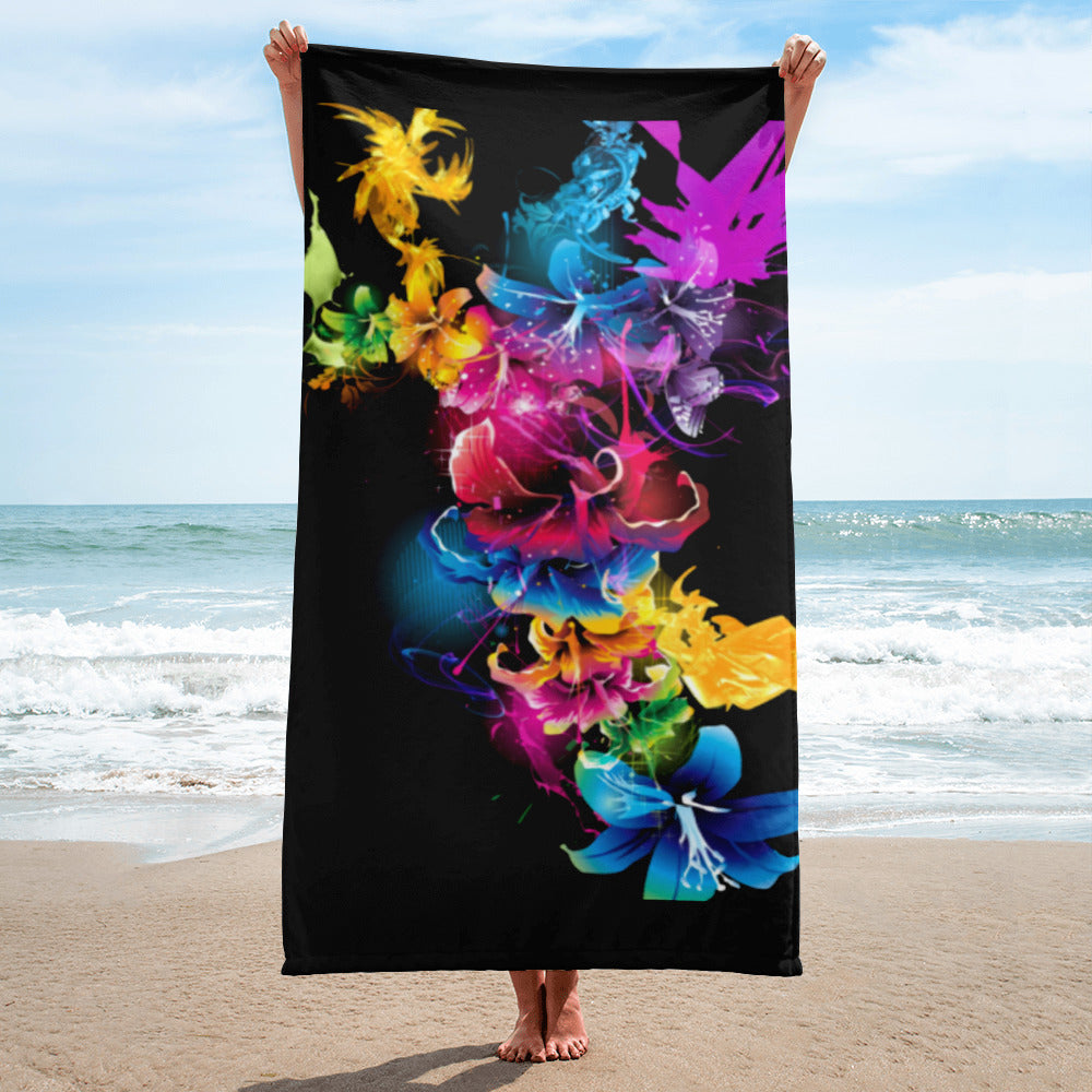 Abstract Flower Towel