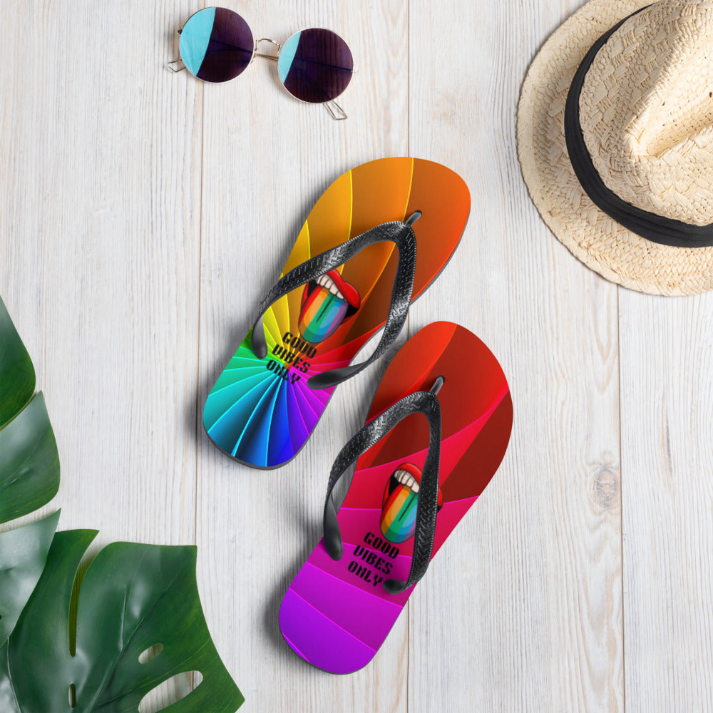 Good Vibes Only Flip-Flops