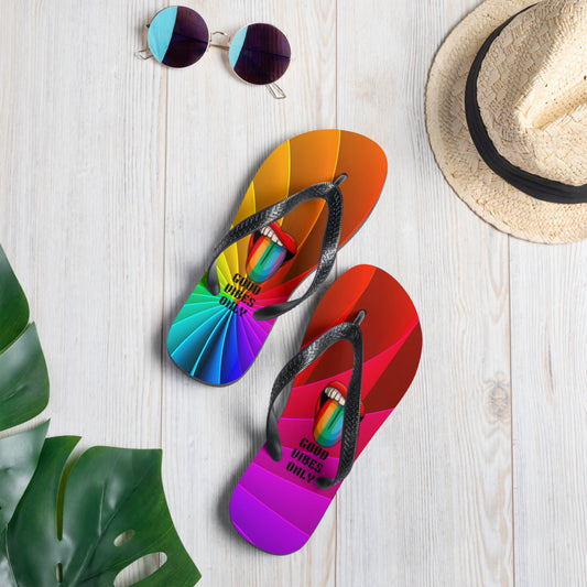 Good Vibes Only Flip-Flops