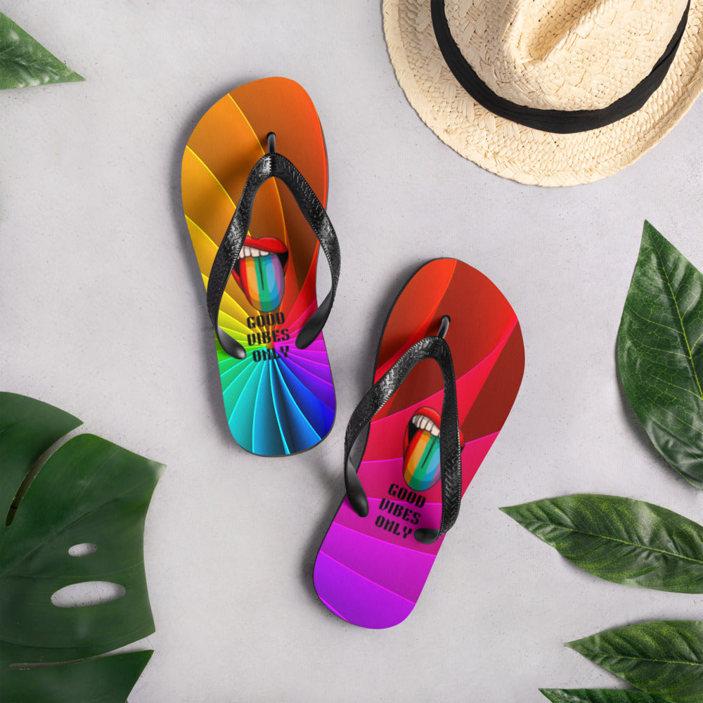 Good Vibes Only Flip-Flops