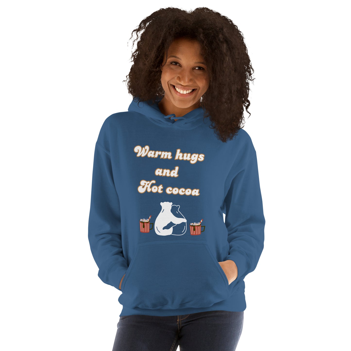 "Warm hugs and hot cocoa" Women Hoodie