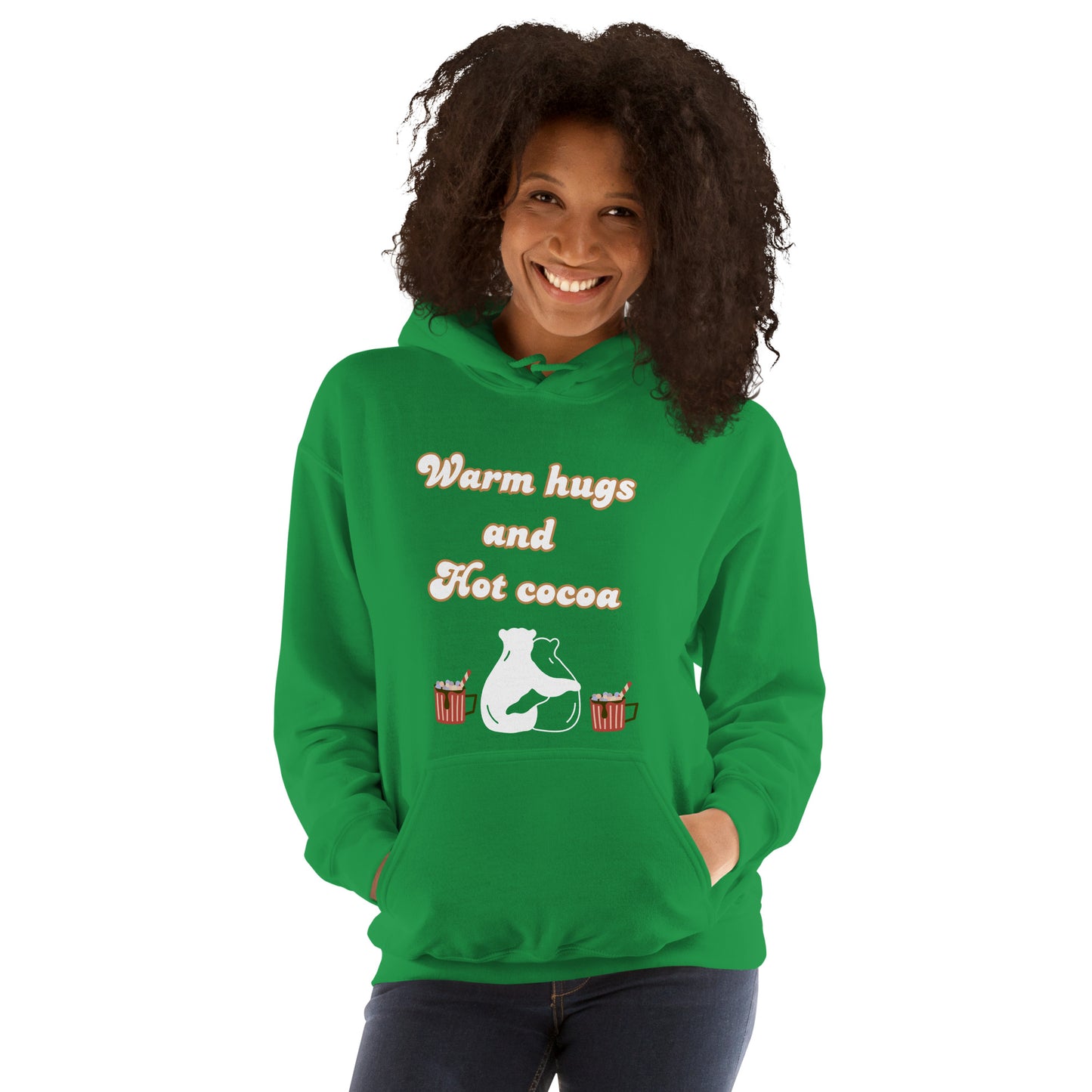 "Warm hugs and hot cocoa" Women Hoodie