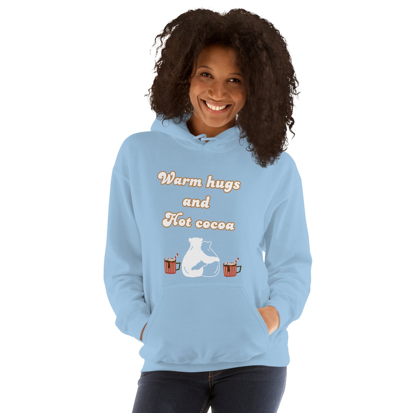 "Warm hugs and hot cocoa" Women Hoodie