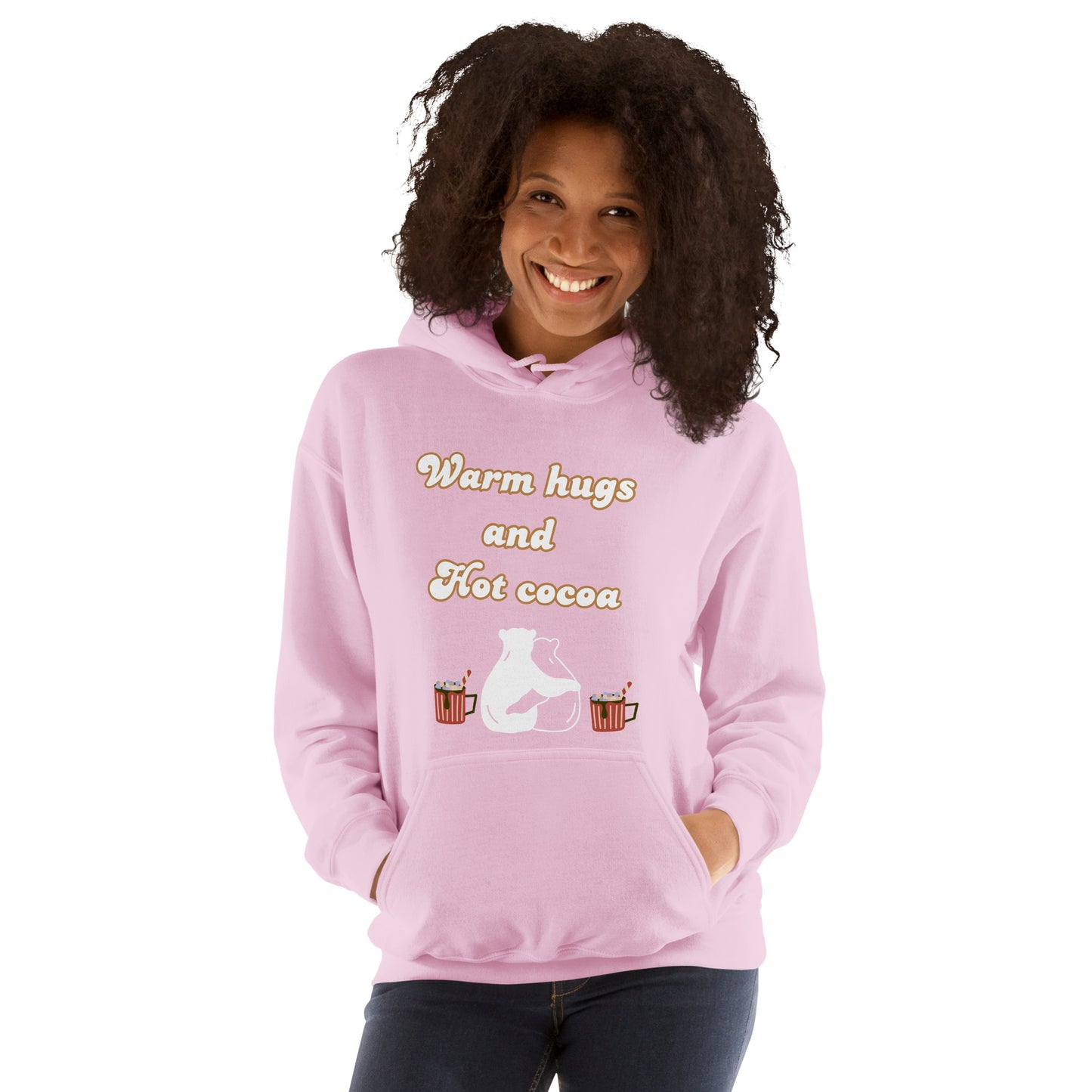"Warm hugs and hot cocoa" Women Hoodie