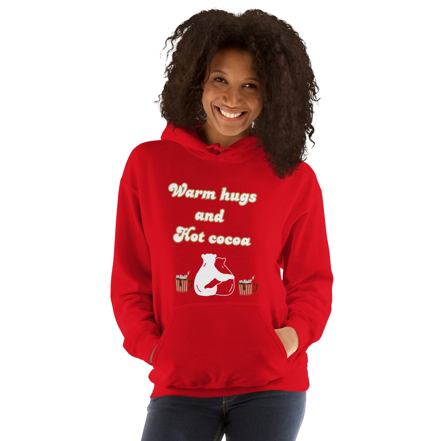 "Warm hugs and hot cocoa" Women Hoodie