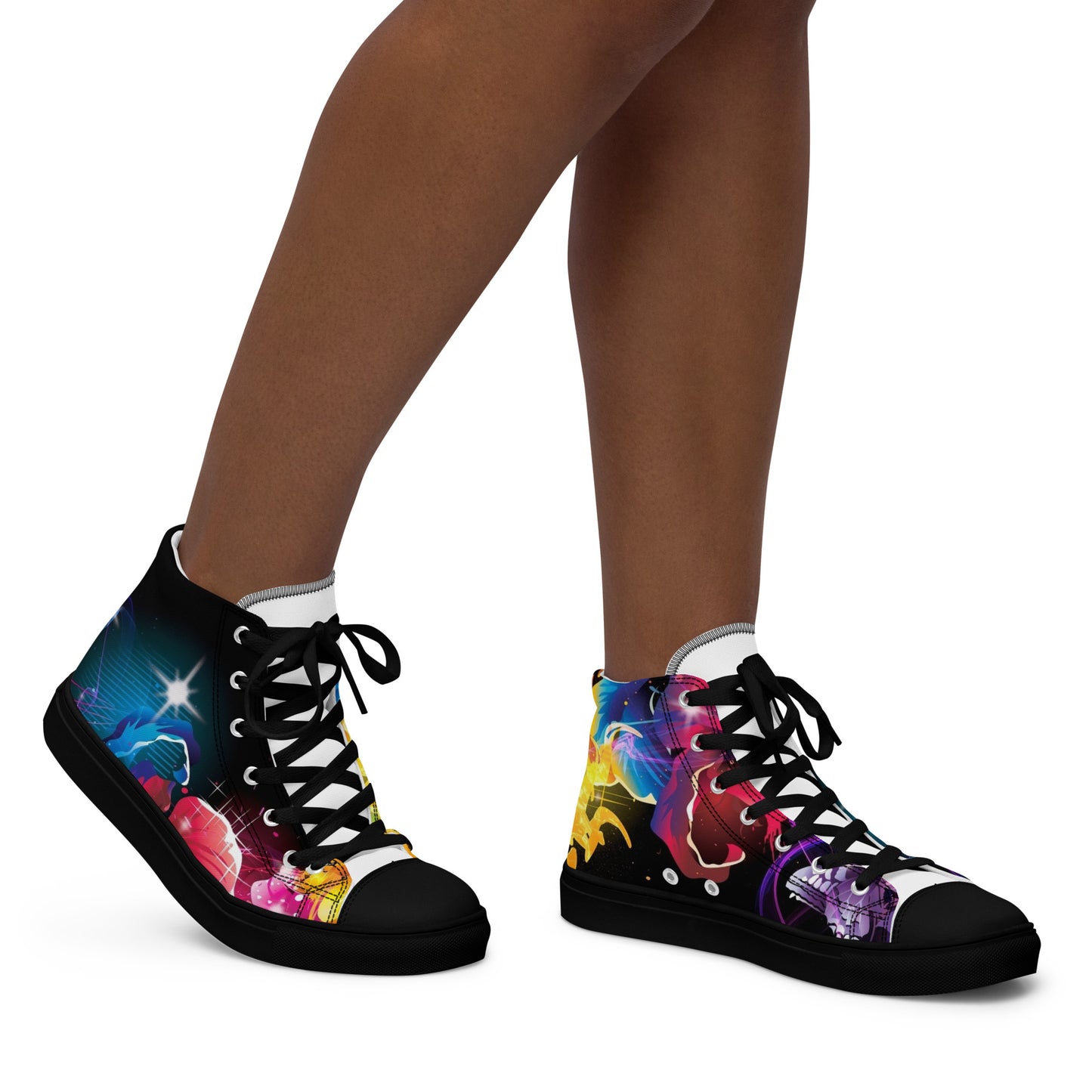 Women’s High Top Floral Sparkle Shoes
