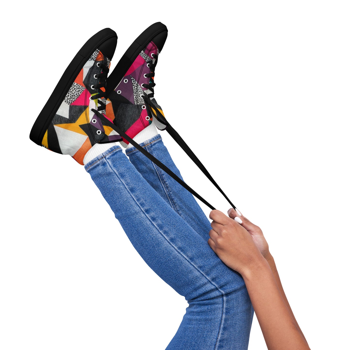 Women’s High Top Geometric Shoes
